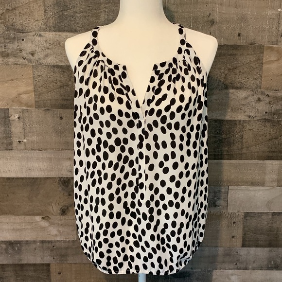 Ann Taylor Loft Flowy Polka Dot Top - Picture 16 of 16